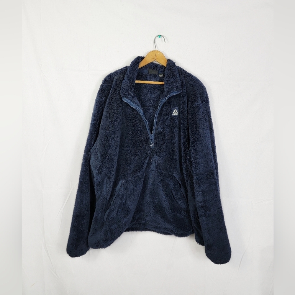 Reebok 2XL Navy Blue Fleece Pullover
